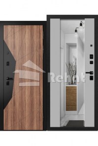 Entrance door Orpheus-505 Soft black+elm Baron dark_forte grey